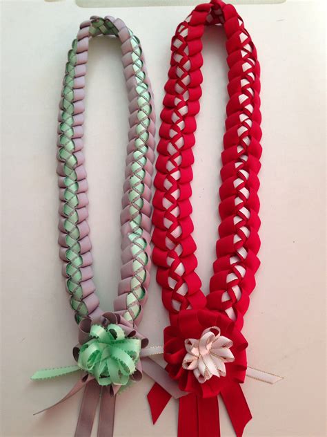 graduation leis ribbon|making a graduation ribbon lei.